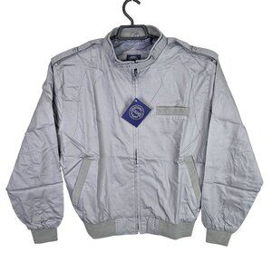 Mens Vintage J Blair Adventures Club Gray Full Zip Jacket Cotton Blend Size L